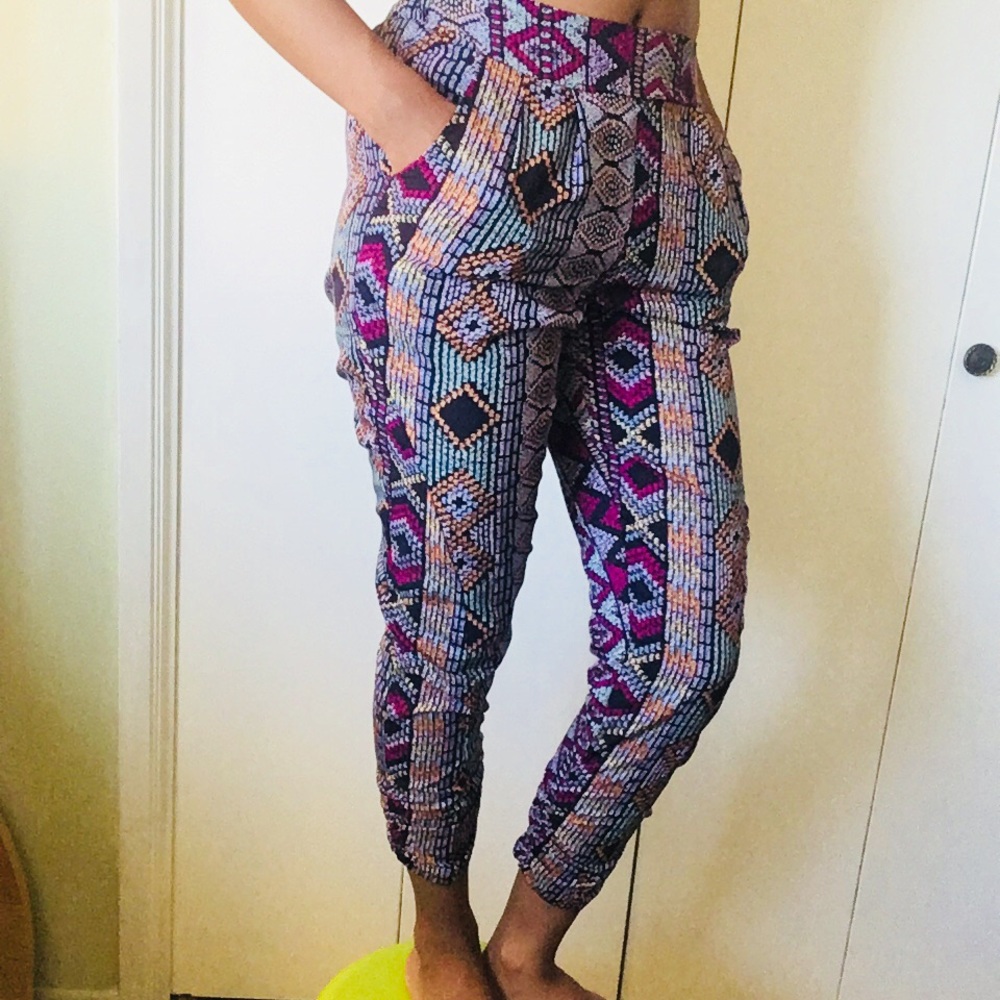 aztec boho pants